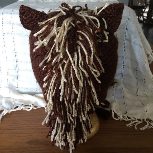 NWOT Crocheted Horse Hat - Picture 3 of 7